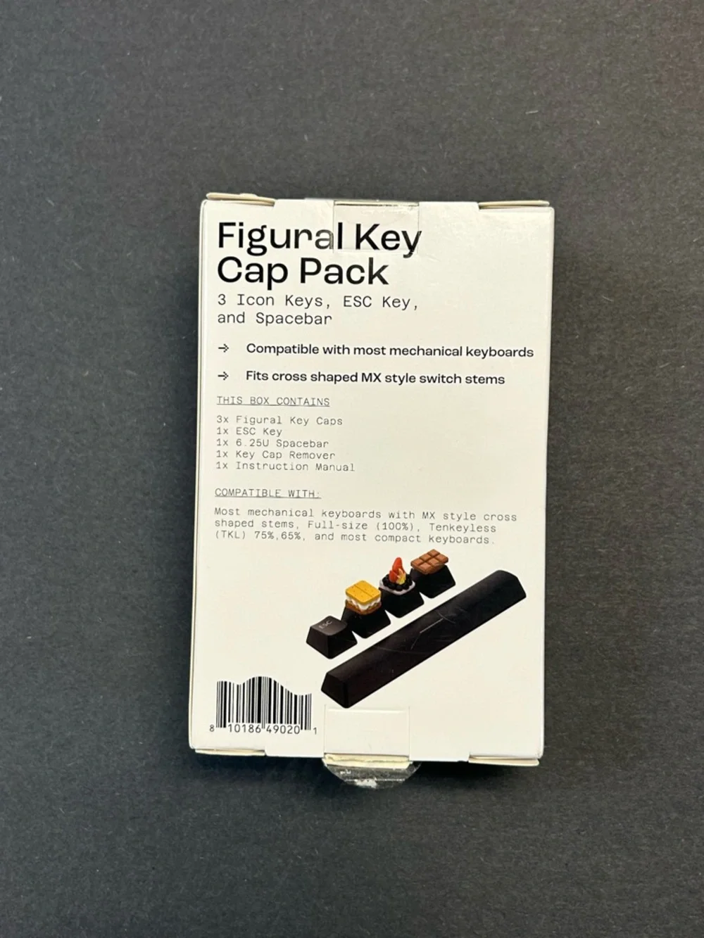 Target Figural Key Cap Pack - Black with Orange, Red & Yellow Accents